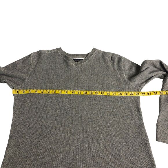 Vintage Abercrombie Fitch Sweater Mens M Gray Marled Knit Pullover V-Neck Y2K - Picture 15 of 16